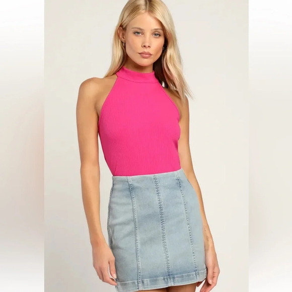 Free People Modern Femme Denim Mini Skirt - Light Wash - Size 6 - NWT - Picture 3 of 9